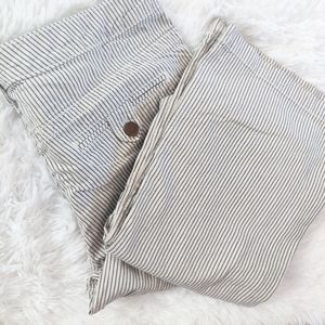 Pure Color Striped Bootcut Pants Size 31